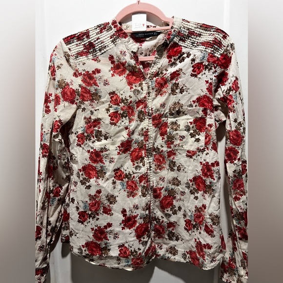 Zara EUC button down shirt size S - Picture 6 of 7